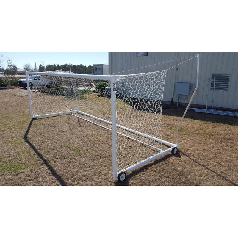 8' x 24' Pevo Stadium Series Soccer Goals with Stanchions (pair)-Soccer Command