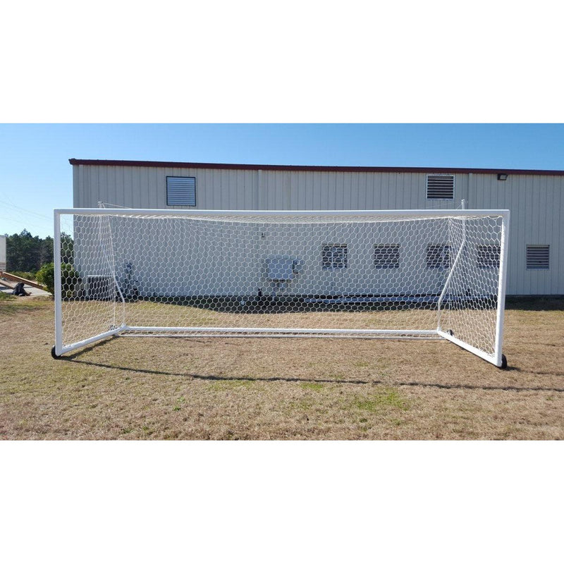 8' x 24' Pevo Stadium Series Soccer Goals with Stanchions (pair)-Soccer Command