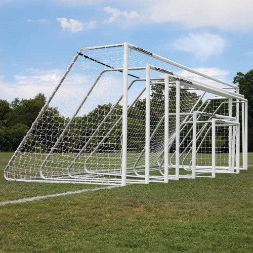 4.5' x 9' Alumagoal 3" Powder-Coated Round Club Goals (pair)-Soccer Command